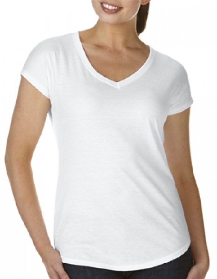 تيشيرت نسائي بأكمام قصيرة من القطن الطبيعي